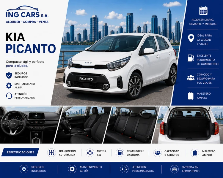 Kia Picanto alquiler en Panamá