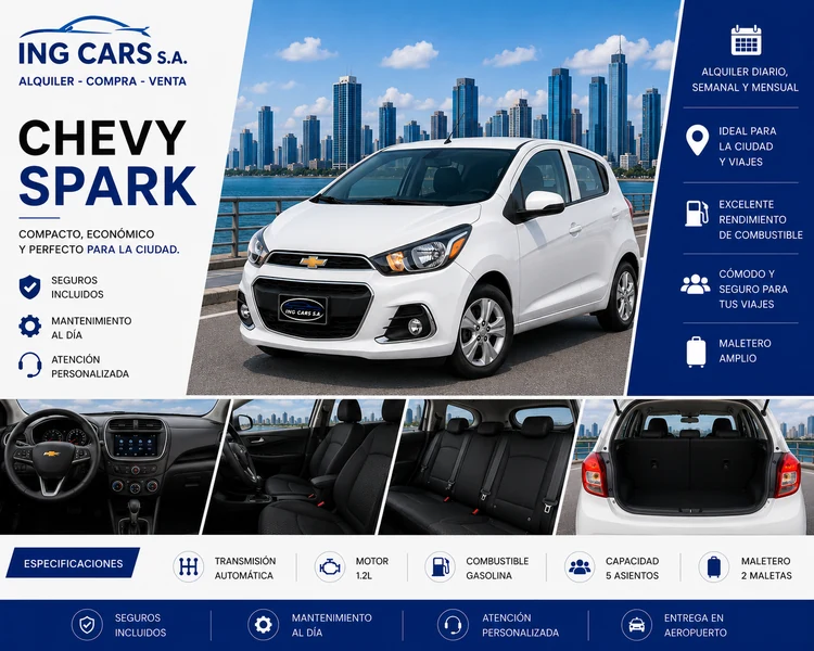 Chevy Spark alquiler en Panamá