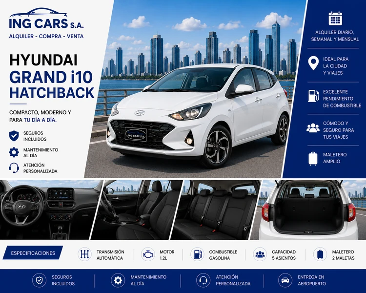 Hyundai Grand i10 alquiler en Panamá