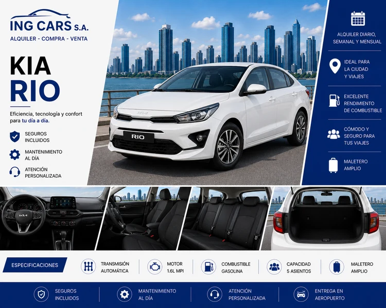 Kia Rio alquiler en Panamá