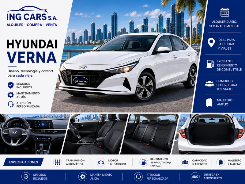 Hyundai Verna alquiler en Panamá