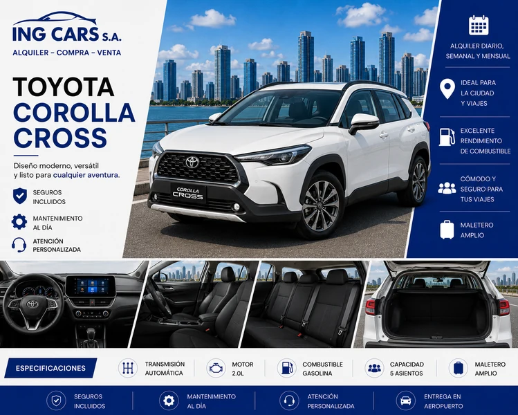 Toyota Corolla Cross alquiler en Panamá