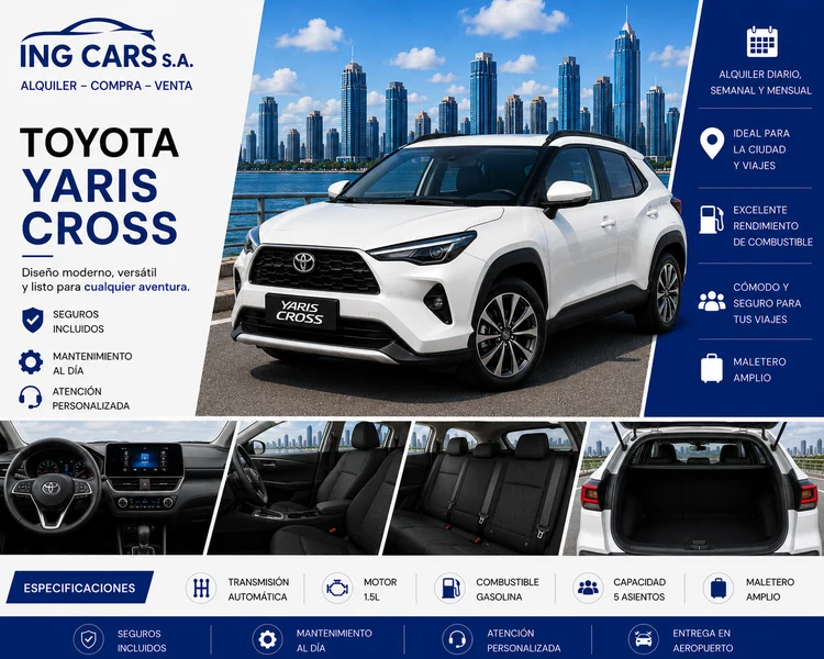 Toyota Yaris Cross alquiler en Panamá