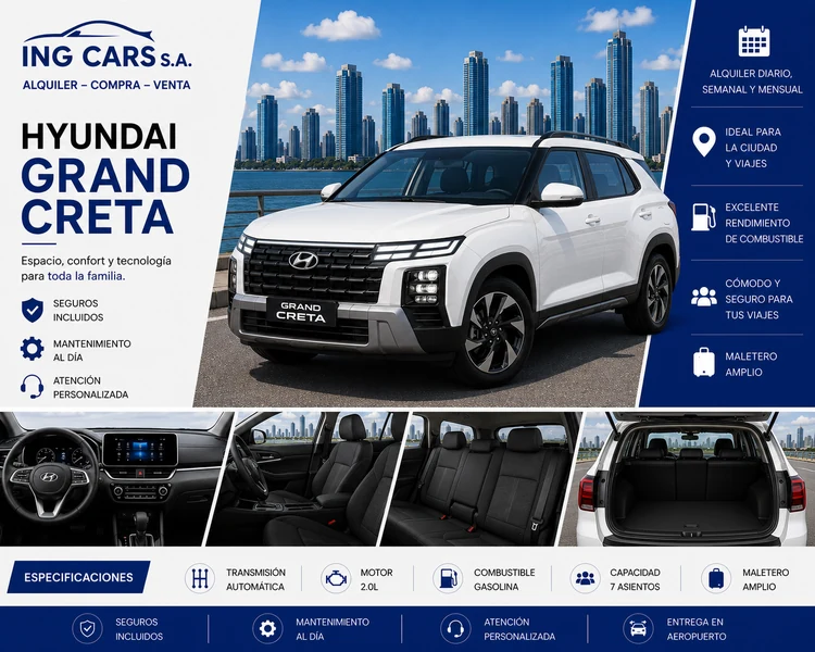 Hyundai Grand Creta alquiler en Panamá