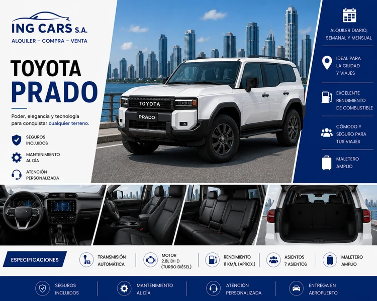 Toyota Prado alquiler en Panamá
