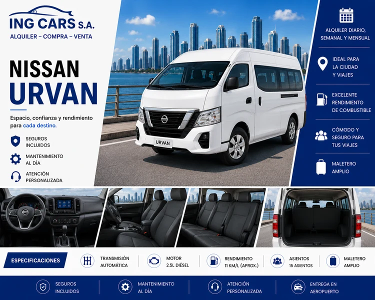 Nissan Urvan alquiler en Panamá