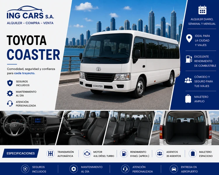 Toyota Coaster alquiler en Panamá