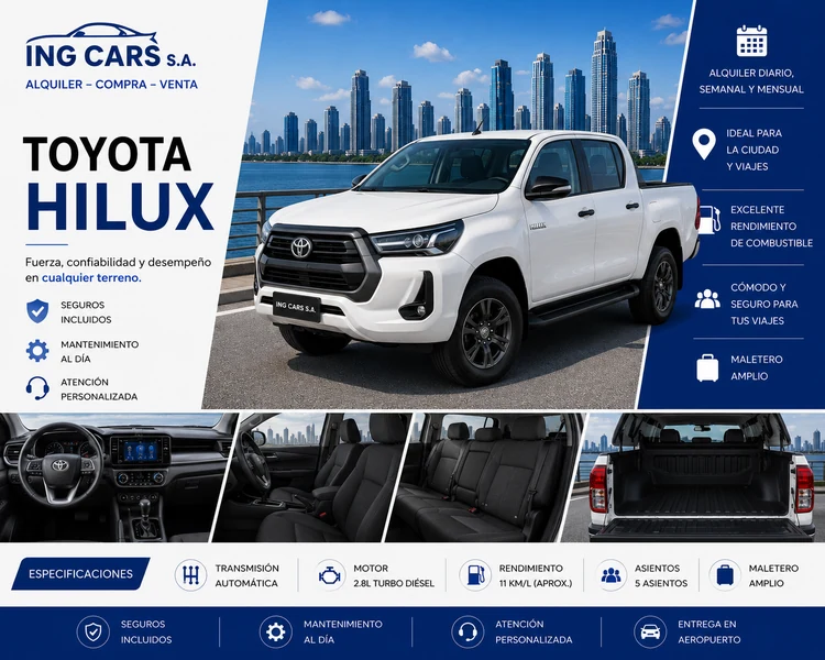 Toyota Hilux alquiler en Panamá