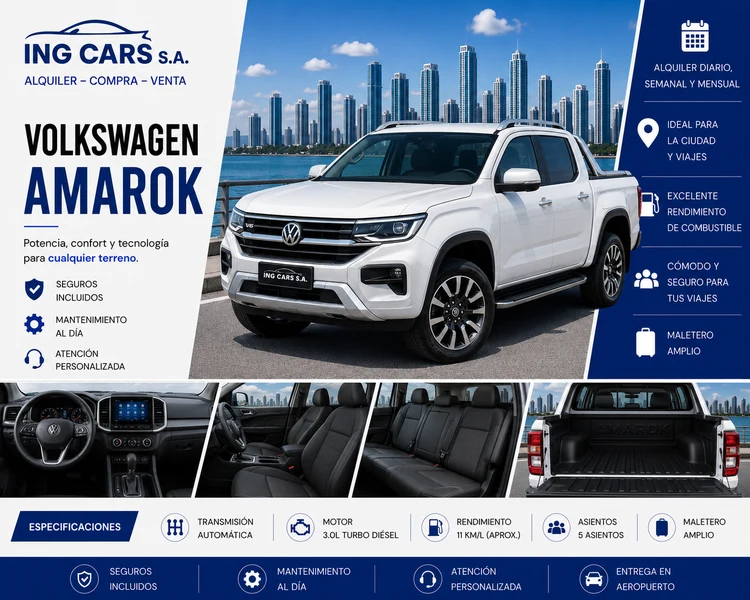 Volkswagen Amarok alquiler en Panamá