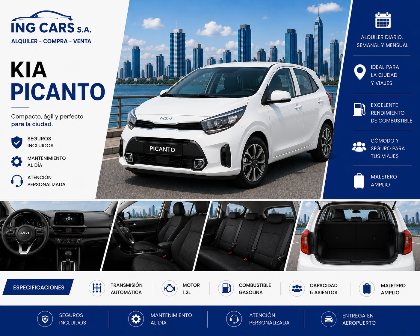 Selected rental vehicle